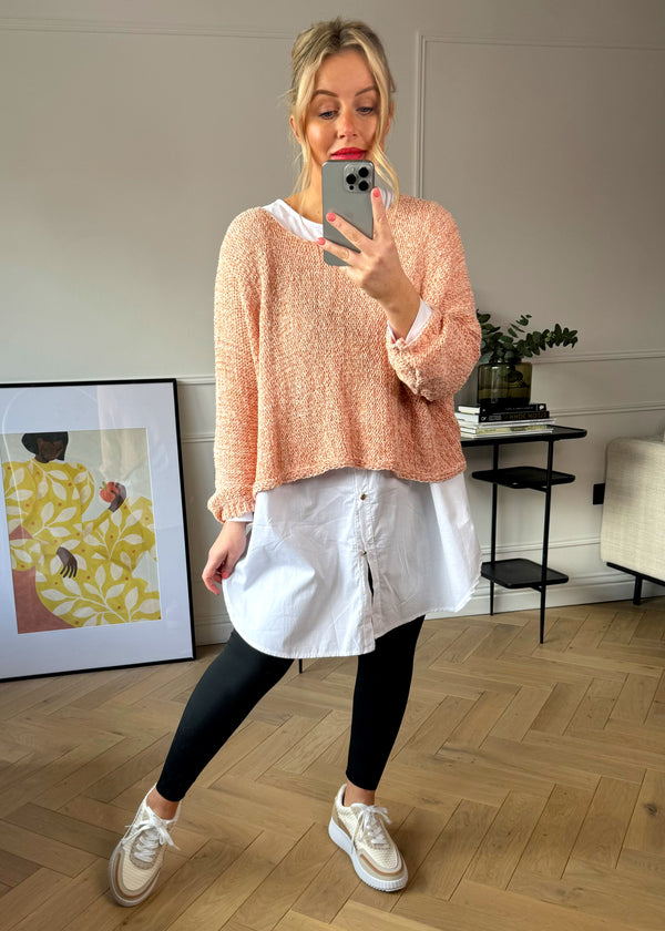 Ainsey spring knit - peach-The Style Attic