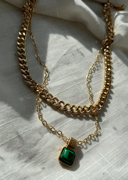 Envy gem necklace - gold-The Style Attic