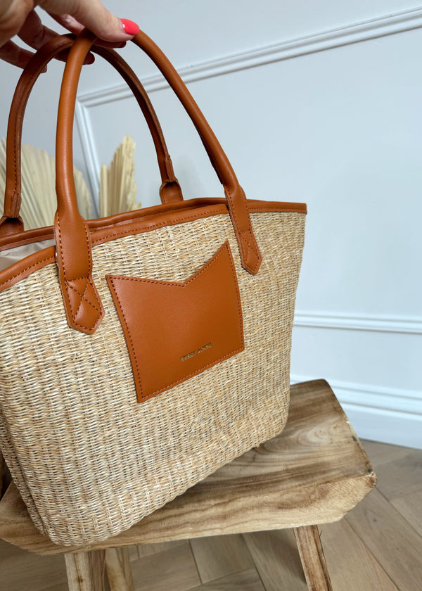 Every other large basket tote - tan-The Style Attic