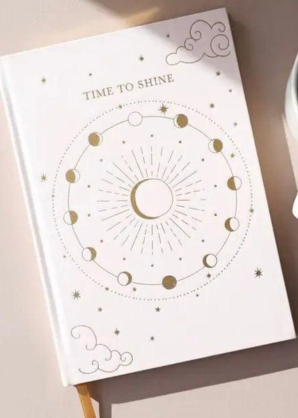 Pink time to shine fabric notebook – The Style Attic