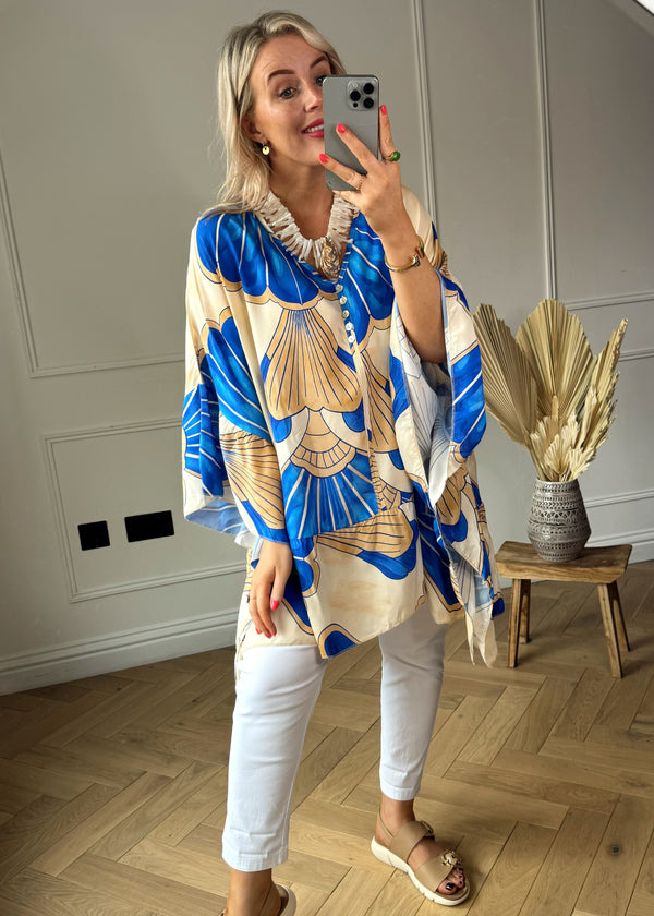 Hamptons blouse - cobalt