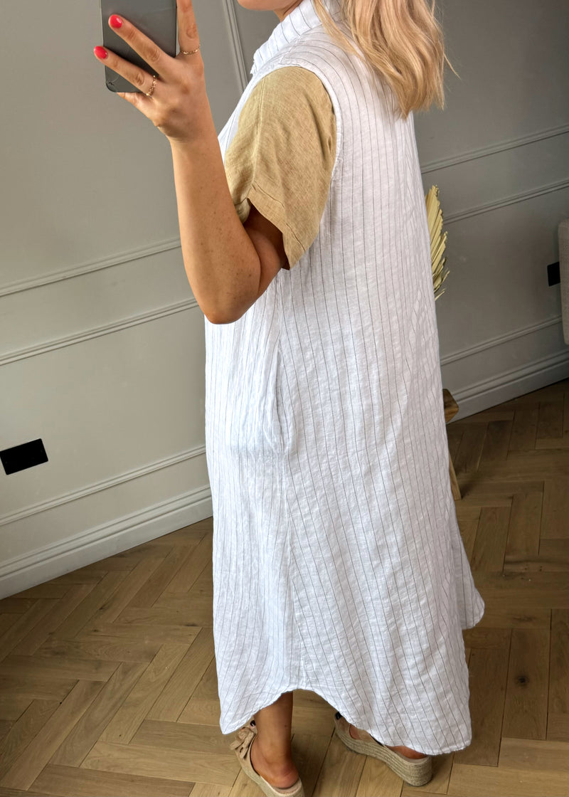 Luanne striped linen dress
