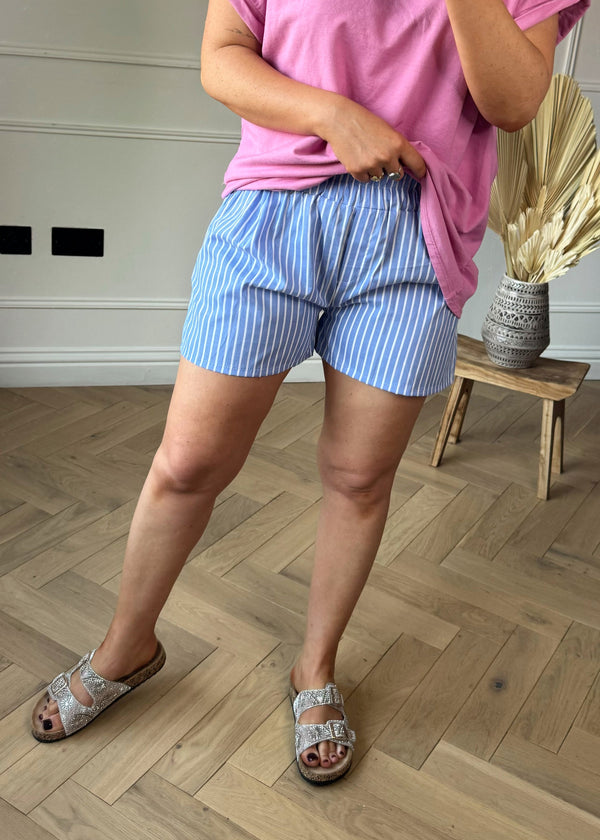 Toby striped shorts-The Style Attic