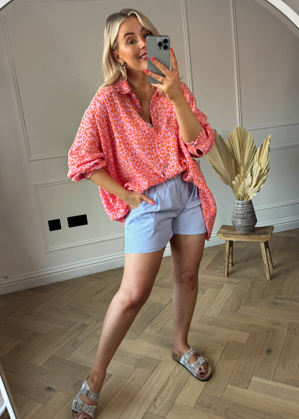 Toby striped shorts-The Style Attic
