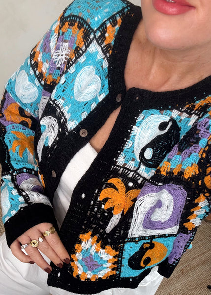 Ying & Yang crochet cardigan – The Style Attic