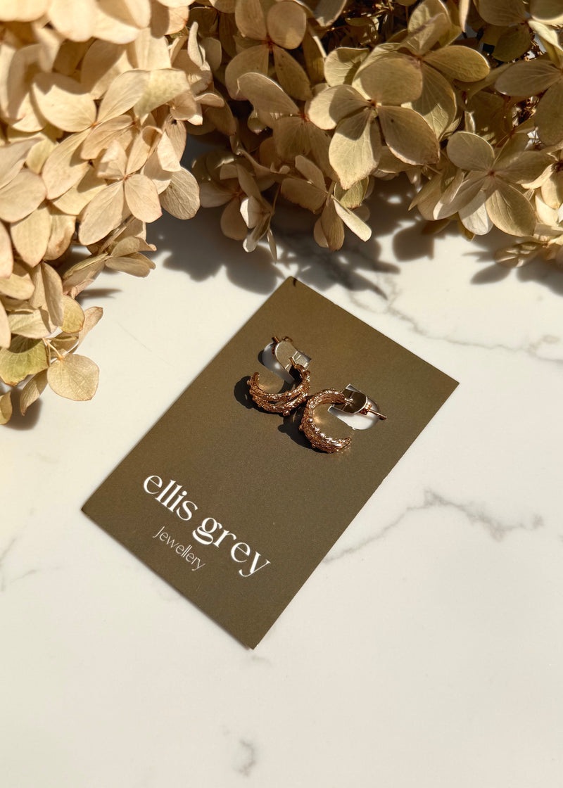 18ct gold plated earrings-The Style Attic