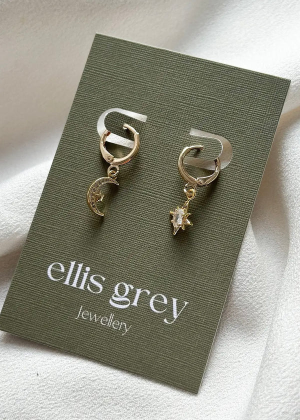 18ct gold plated earrings-The Style Attic