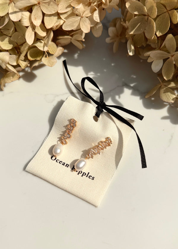 18ct gold plated earrings-The Style Attic