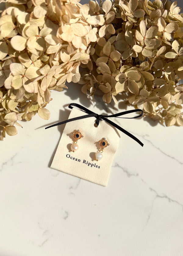 18ct gold plated earrings-The Style Attic