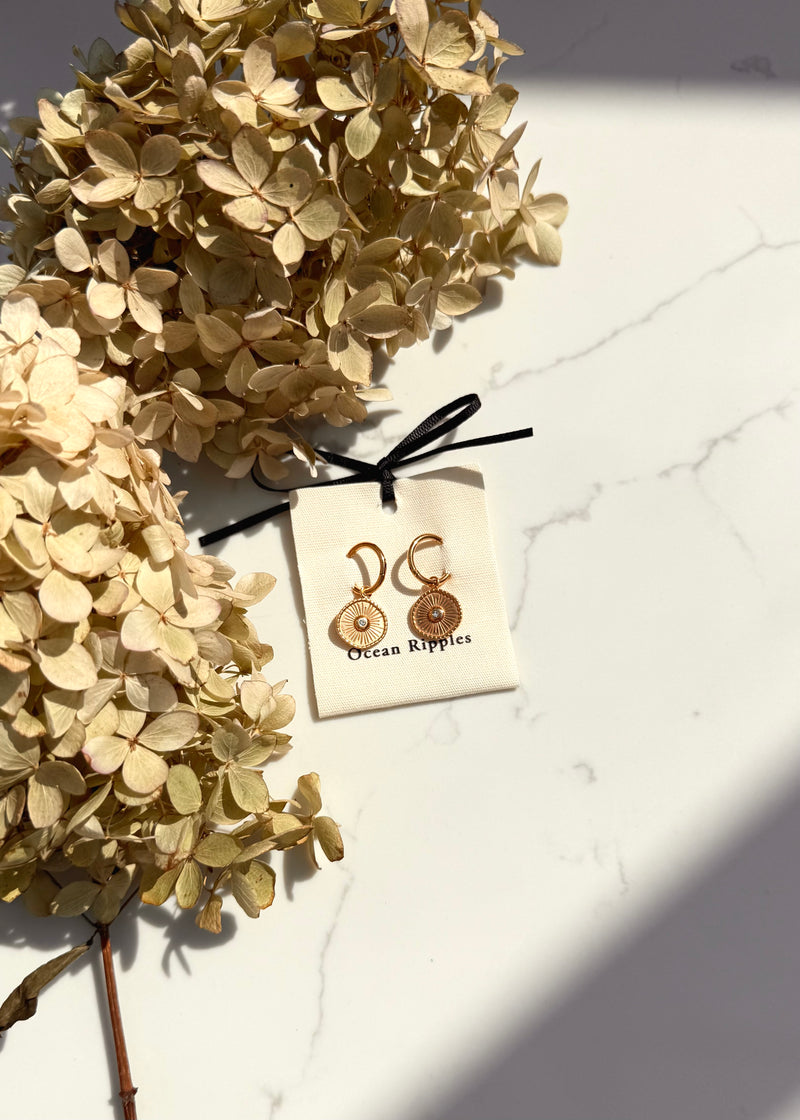 18ct gold plated earrings-The Style Attic