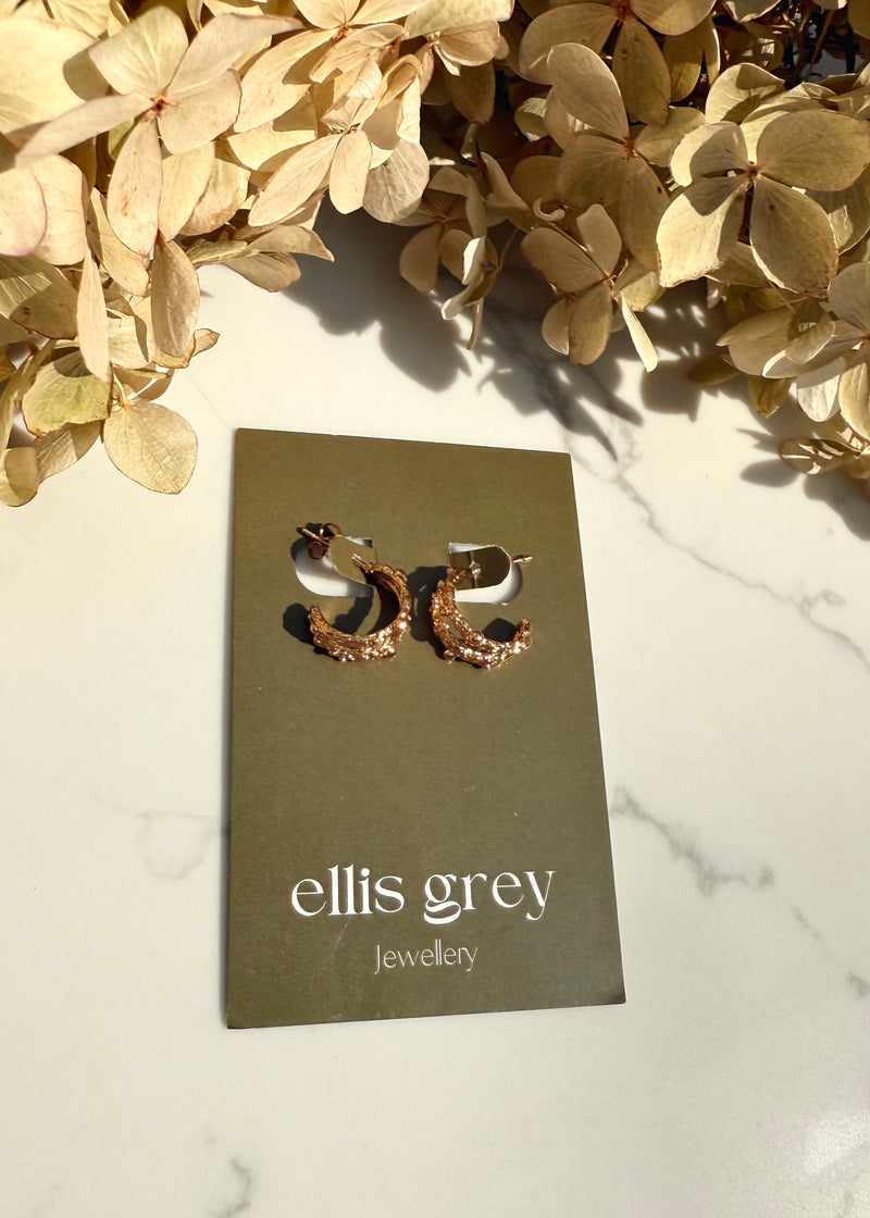 18ct gold plated earrings-The Style Attic