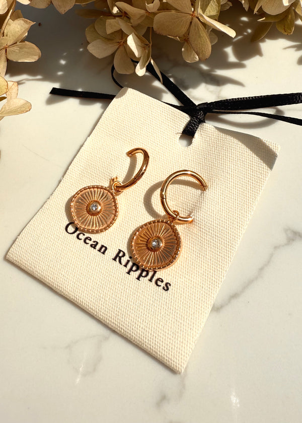 18ct gold plated earrings-The Style Attic