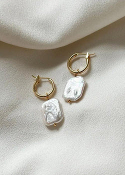 18ct gold plated earrings-The Style Attic