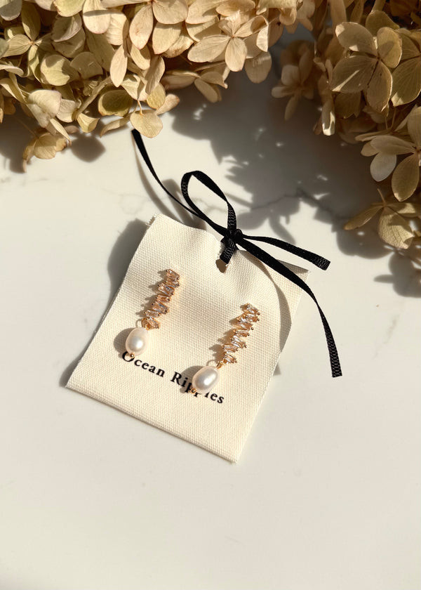 18ct gold plated earrings-The Style Attic