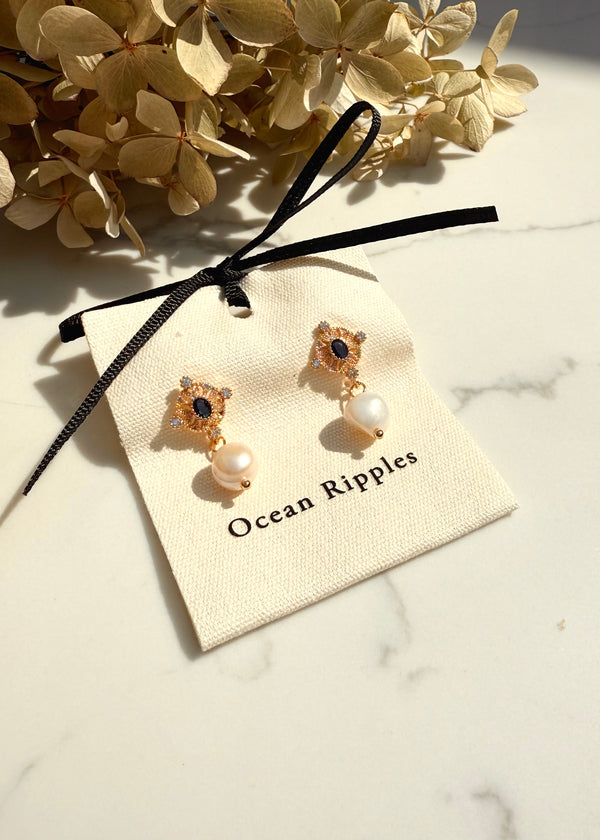 18ct gold plated earrings-The Style Attic