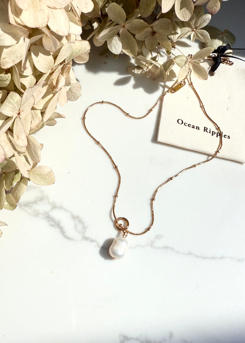 18ct gold plated necklace-The Style Attic