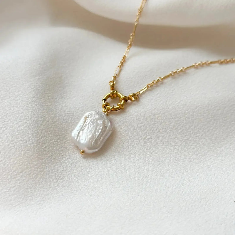 18ct gold plated necklace-The Style Attic
