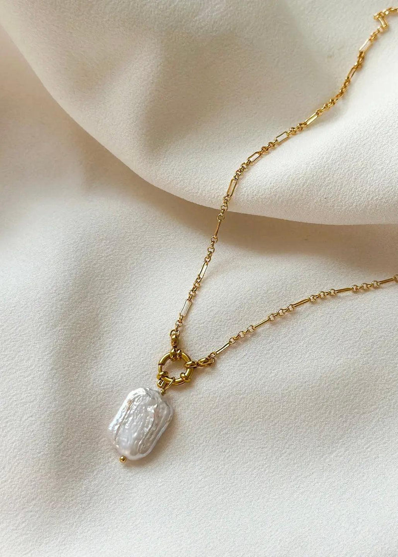 18ct gold plated necklace-The Style Attic