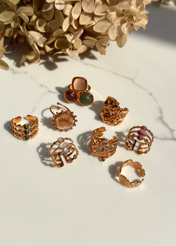 18ct gold plated ring-The Style Attic