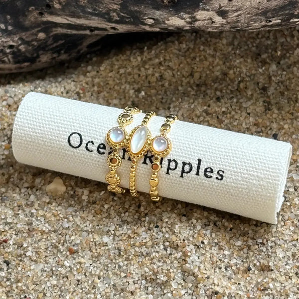 18ct gold plated ring-The Style Attic