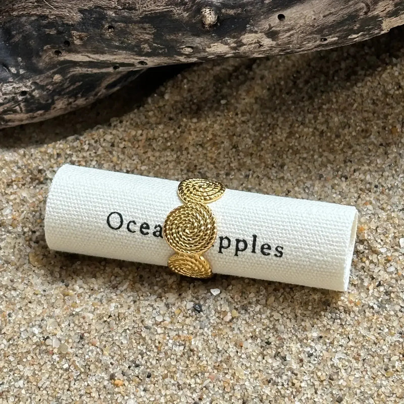 18ct gold plated ring-The Style Attic