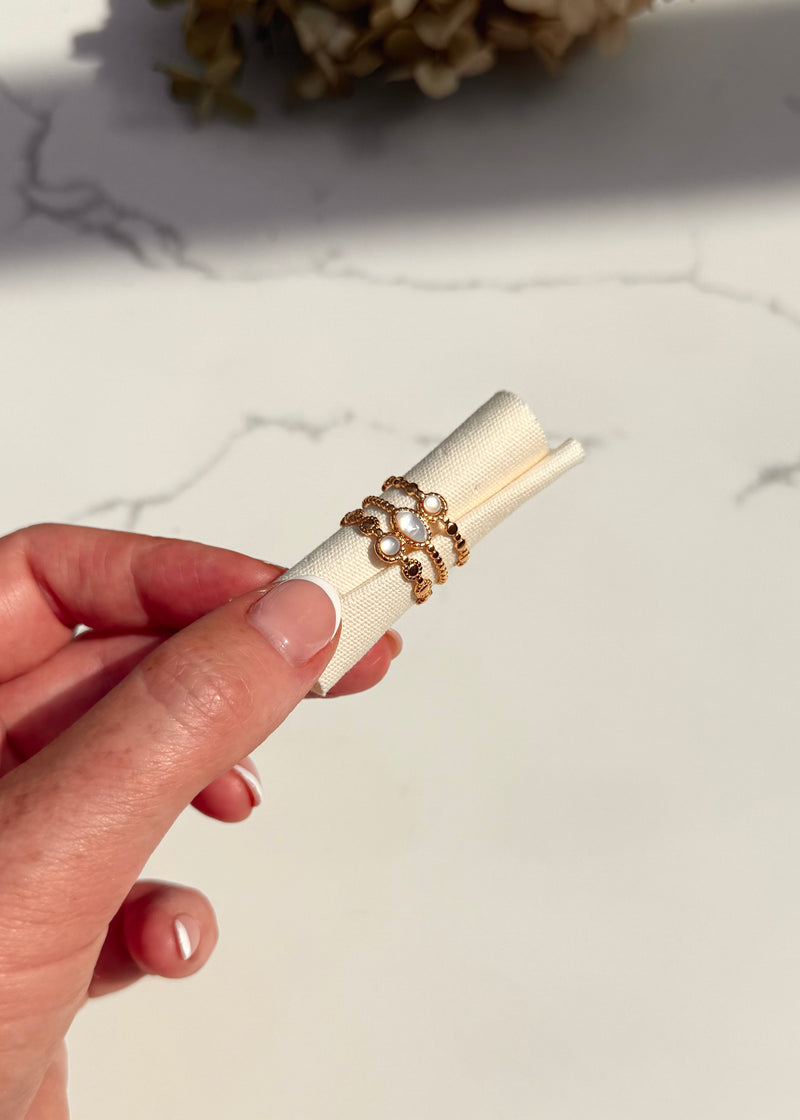18ct gold plated ring-The Style Attic