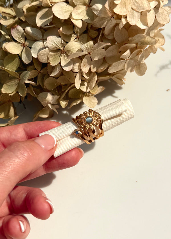 18ct gold plated ring-The Style Attic
