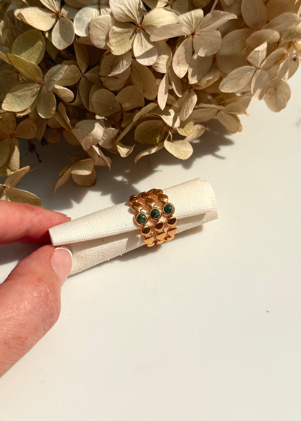 18ct gold plated ring-The Style Attic