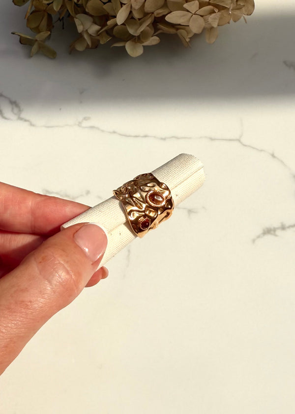 18ct gold plated ring-The Style Attic