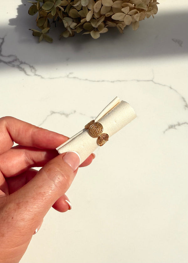 18ct gold plated ring-The Style Attic