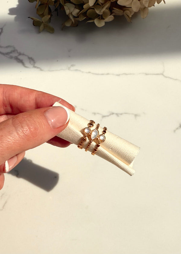 18ct gold plated ring-The Style Attic