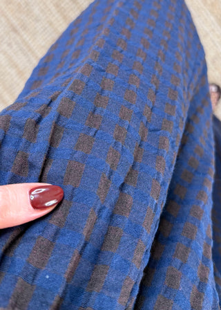 AW Bexley checked barrel leg trouser - Eight-The Style Attic