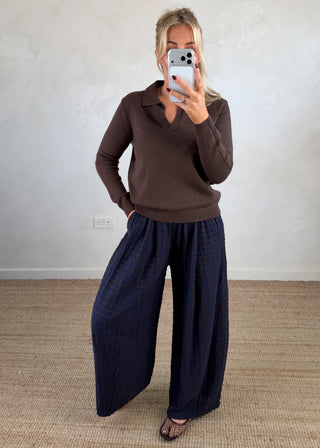 AW Bexley checked barrel leg trouser - Eight-The Style Attic