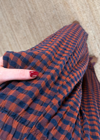 AW Bexley checked barrel leg trouser - Nine-The Style Attic