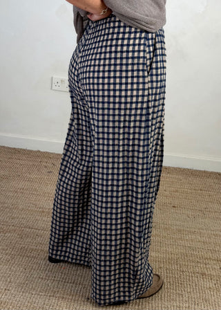 AW Bexley checked barrel leg trouser - one-The Style Attic