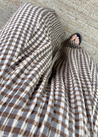 AW Bexley checked barrel leg trouser - three-The Style Attic