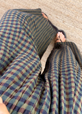 AW Bexley checked barrel leg trouser - two-The Style Attic