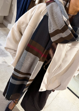 AW26 check scarf-The Style Attic