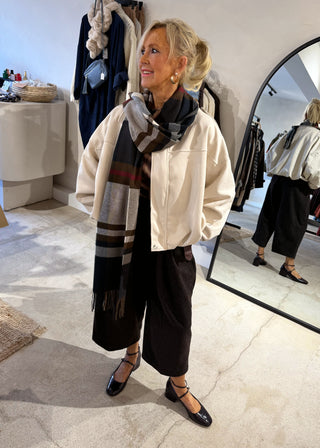 AW26 check scarf-The Style Attic