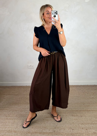 Aggy blouse - Navy-The Style Attic