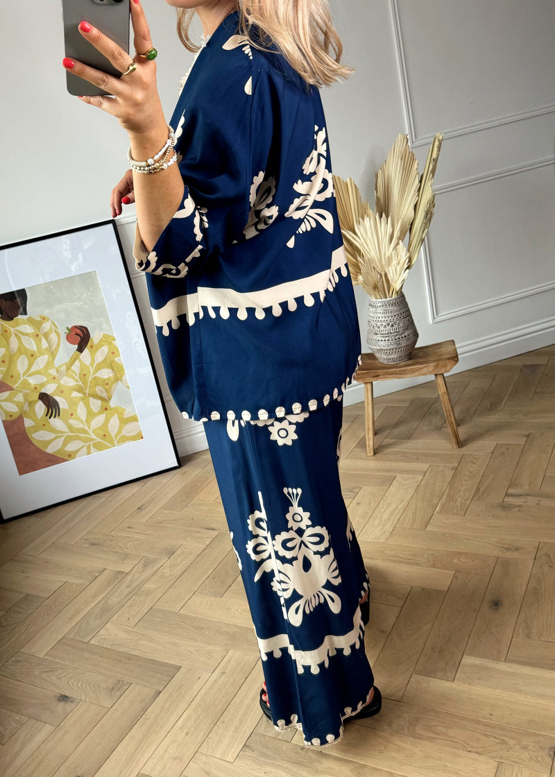 Alisha kimono - navy-The Style Attic