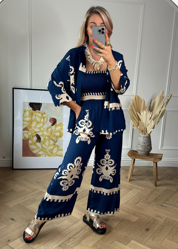 Alisha kimono - navy-The Style Attic