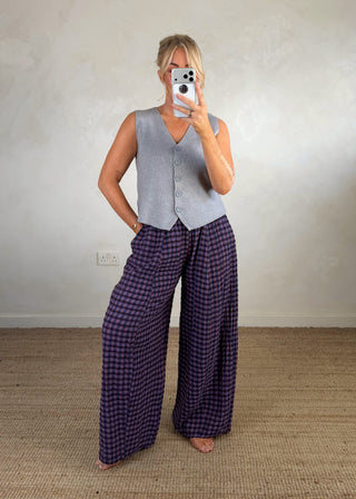 Ally knitted waistcoat - Grey-The Style Attic