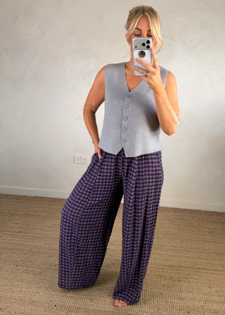 Ally knitted waistcoat - Grey-The Style Attic