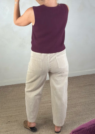 Ally knitted waistcoat - Merlot-The Style Attic