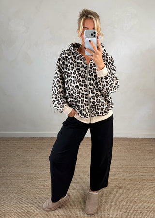 Amber animal print hoodie - Cream-The Style Attic