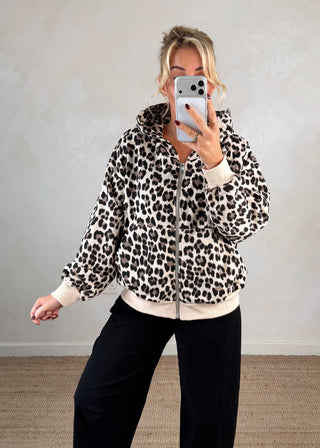 Amber animal print hoodie - Cream-The Style Attic
