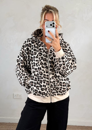 Amber animal print hoodie - Cream-The Style Attic