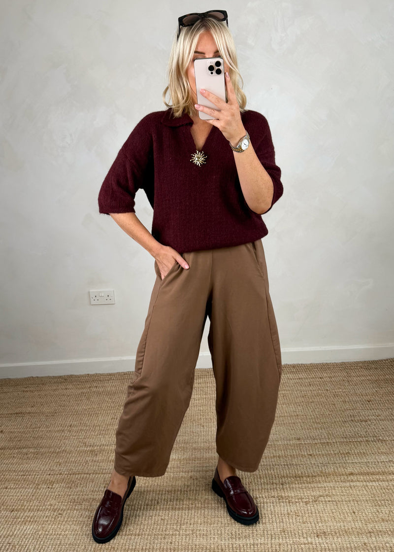 Ameena sun knit - Merlot-The Style Attic
