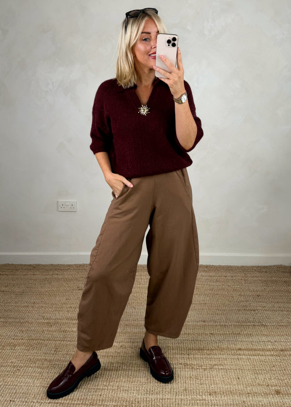 Ameena sun knit - Merlot-The Style Attic